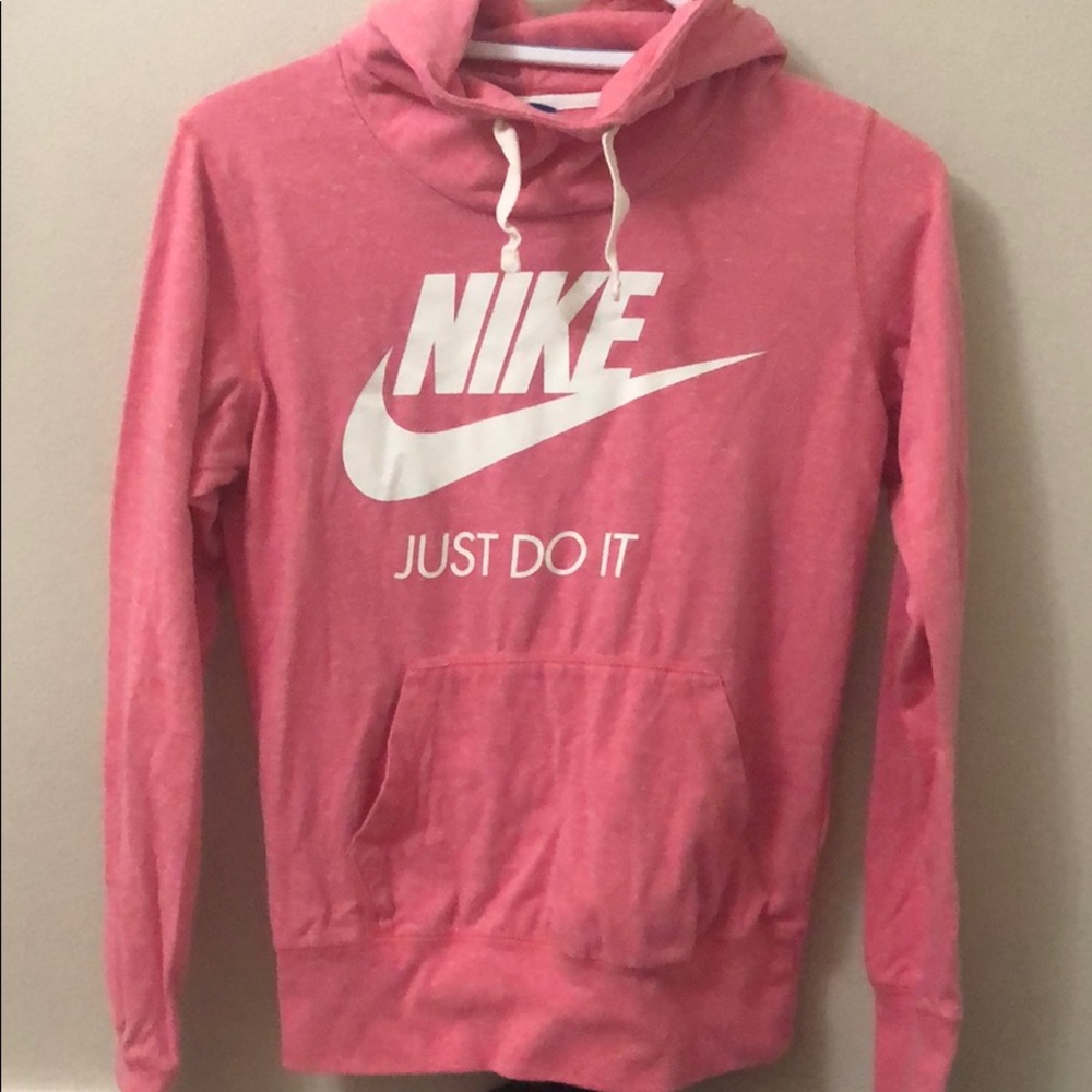 Pink nike hoddie size small